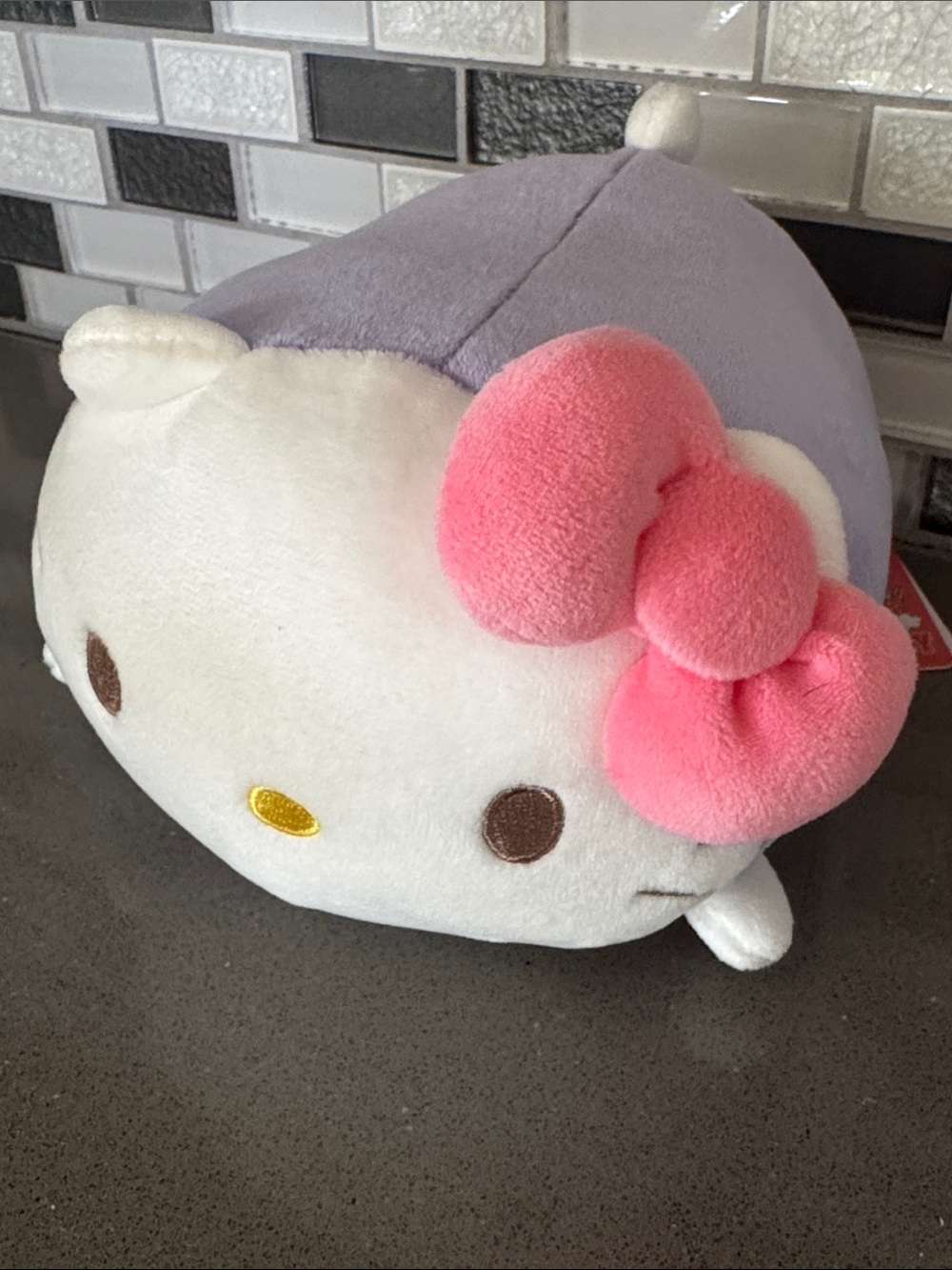Sanrio HELLO KITTY Rolltype Pastel Purple Mini Pillow Plush / 7” / Kawaii / NEW